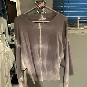 Elan - Gray and white tie dye sweater